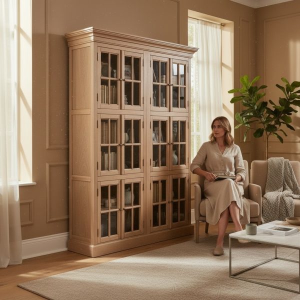 Biblioteca lemn masiv MC 286 vedere principala